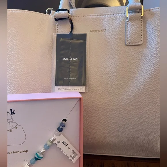 MATT & NAT Elegant & Spacious White Laptop Bag NWT + $20 USD Value Gift - Picture 16 of 16